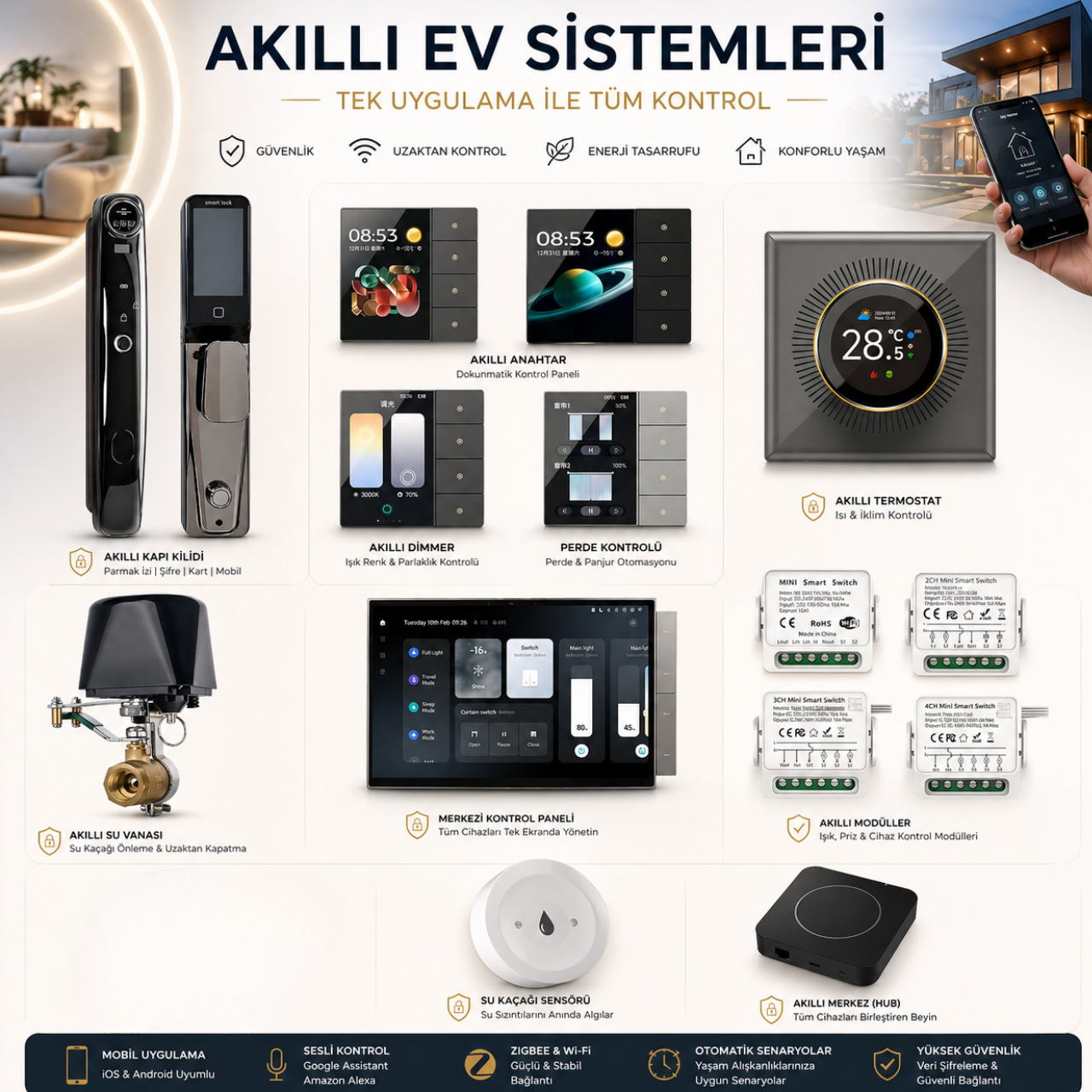 Akıllı Ev Sistemleri Tam Donanımlı