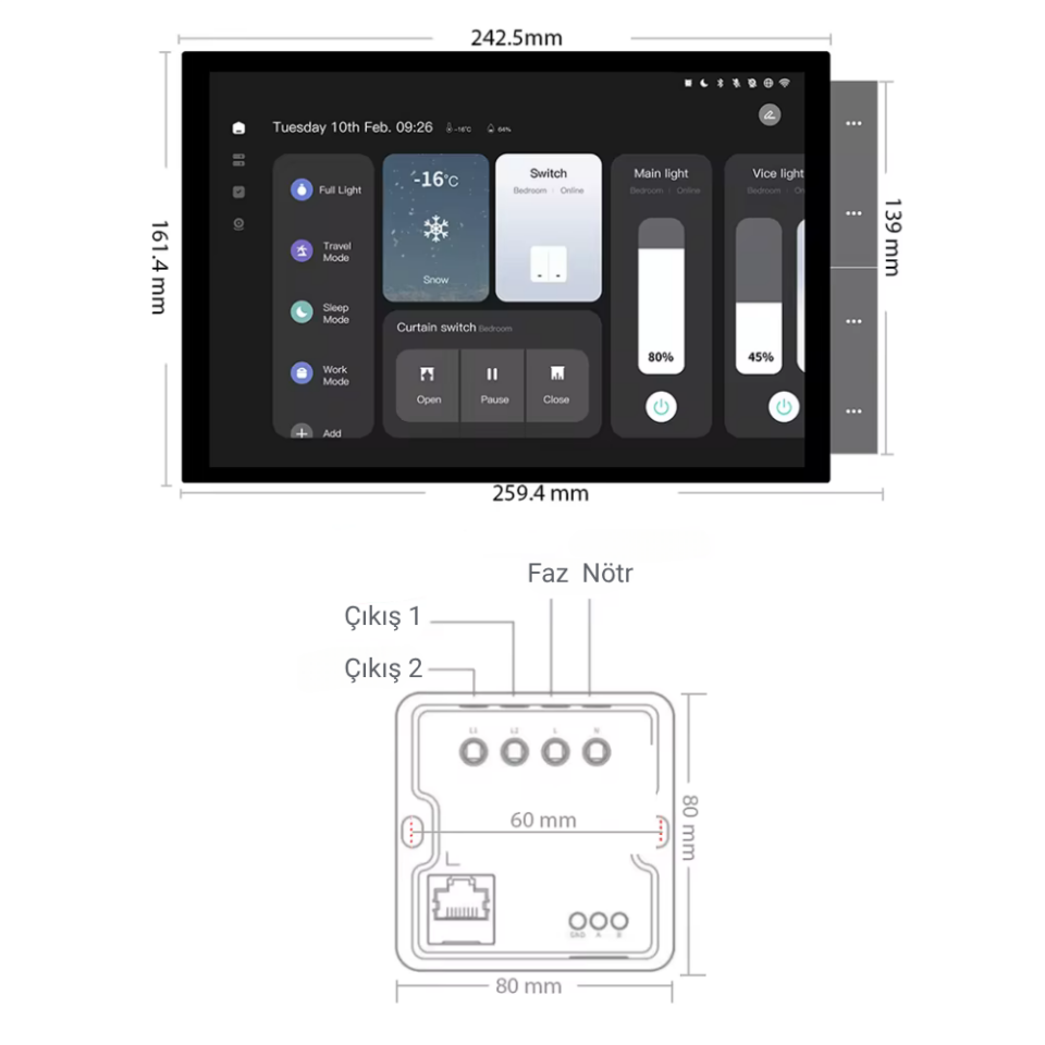 Akıllı Ev Kontrol Paneli