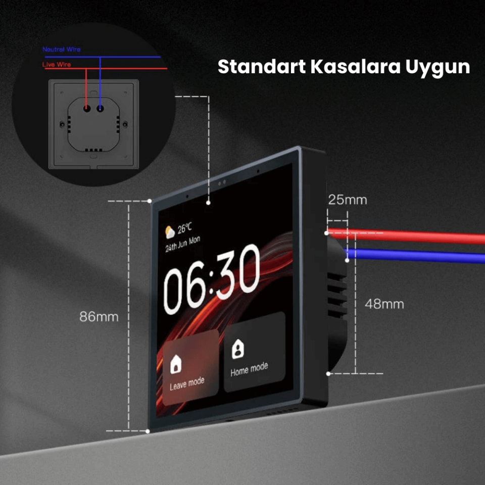 Tuya Uyumlu 4 inç Akıllı Ev Kontrol Paneli