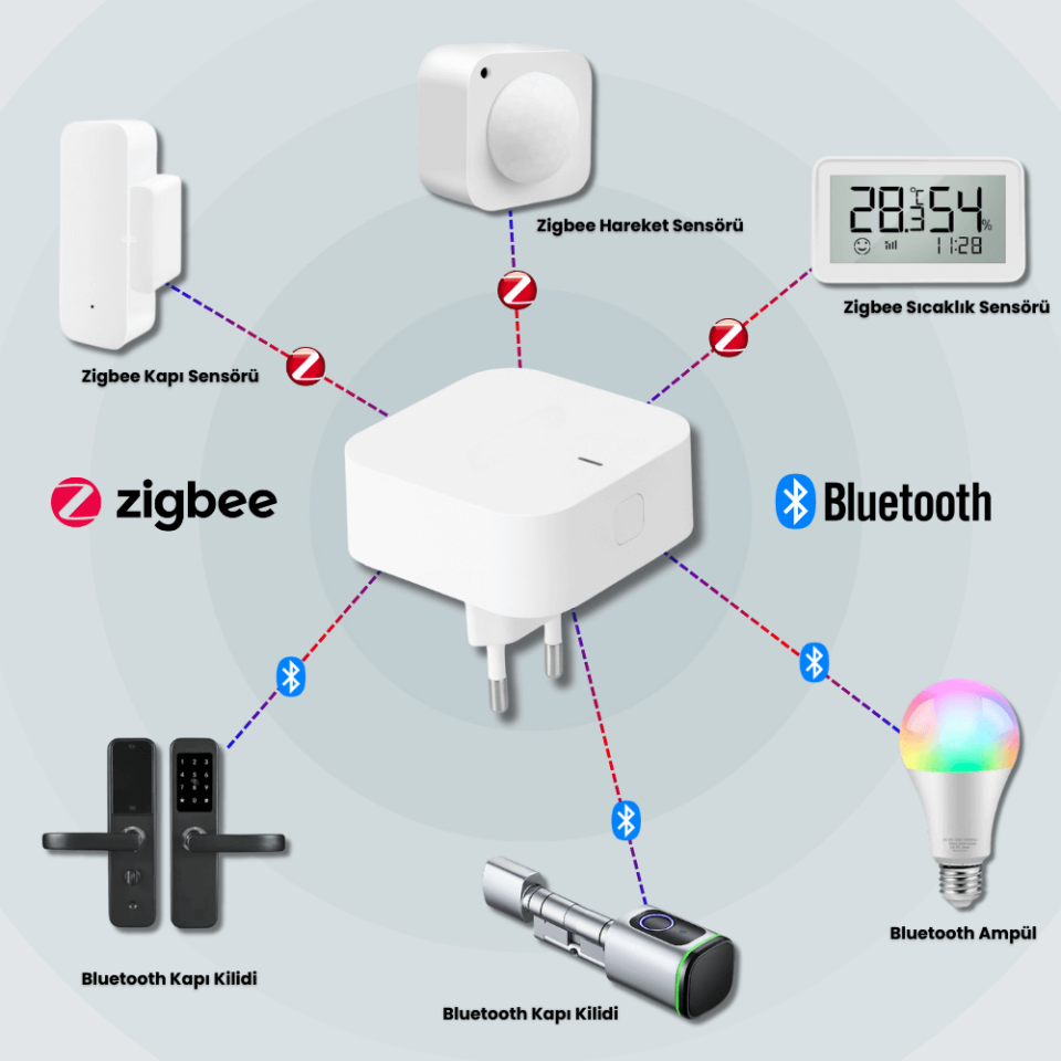 Priz Tipi Zigbee + Bluetooth Gateway