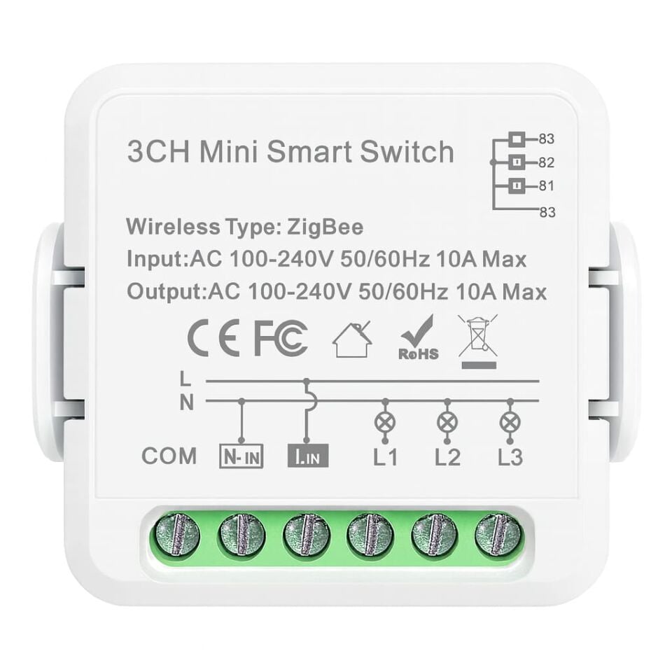 Zigbe Üçlü Mini Akıllı Anahtar