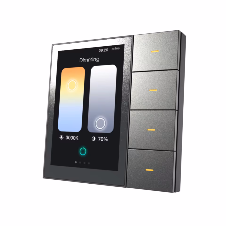 Tuya Zigbee 3.5 inç akıllı duvar anahtarı dokunmatik ekran