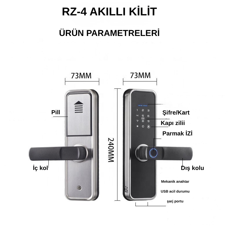 RZ-4 Akıllı Kapı Kilidi