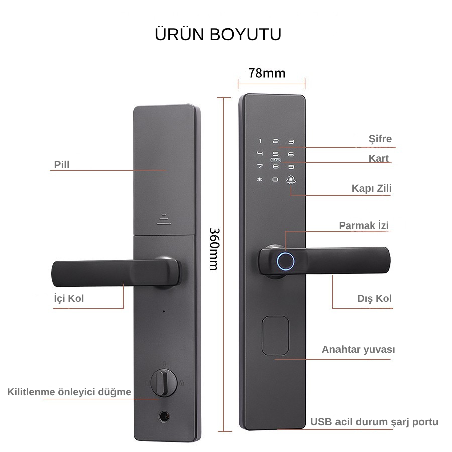 RZ-5 Akıllı Kapı Kilidi